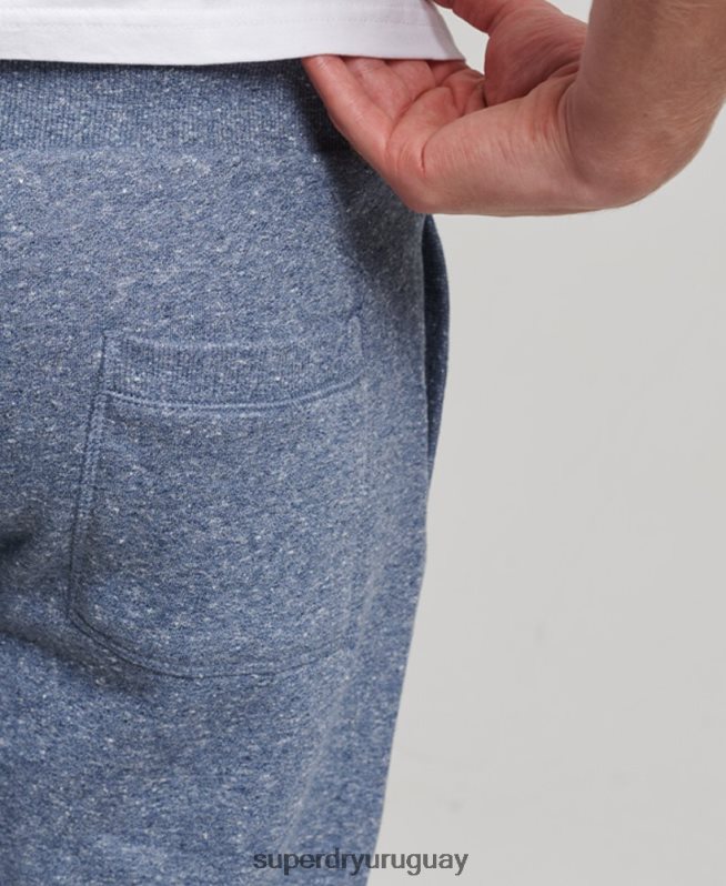 uy Superdry hombres joggers con logo bordado azul DT2N8Z6484 ropa