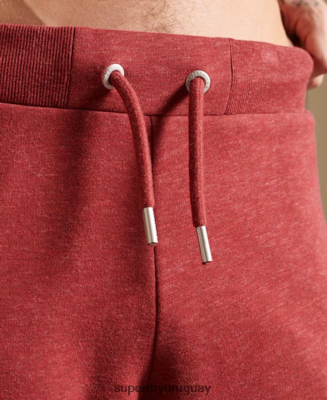 uy Superdry hombres joggers con logo bordado rojo DT2N8Z6482 ropa