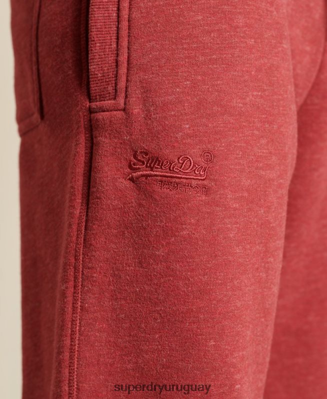 uy Superdry hombres joggers con logo bordado rojo DT2N8Z6482 ropa