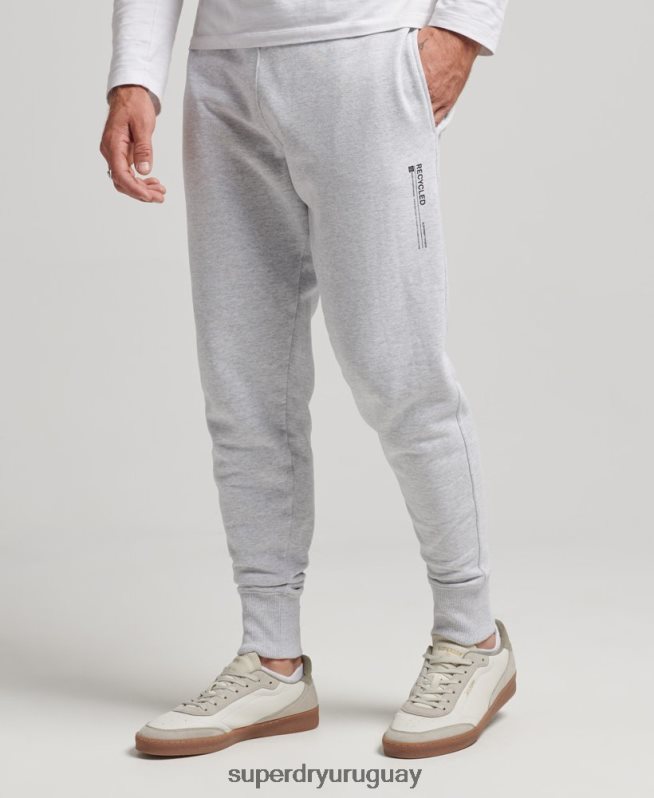 uy Superdry hombres joggers con micro laterales reciclados gris claro DT2N8Z6397 ropa