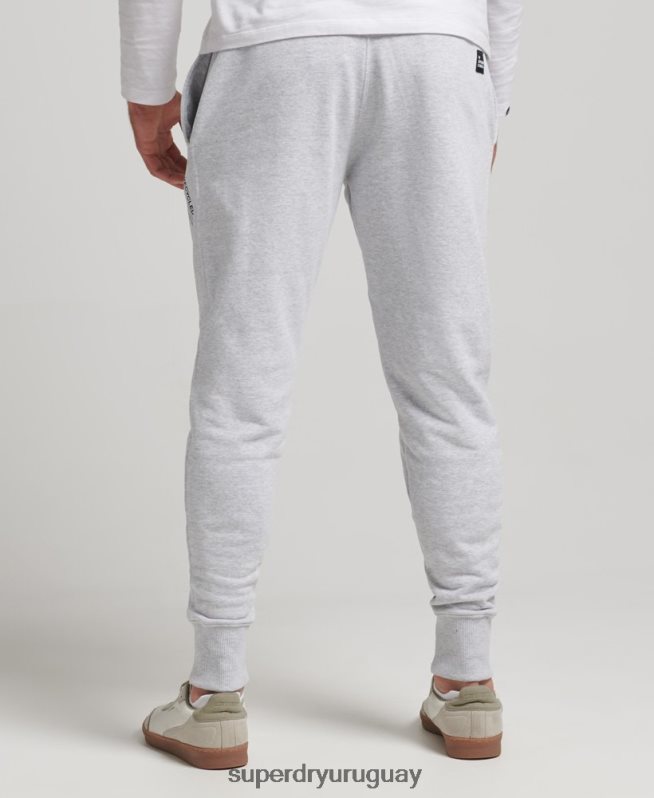 uy Superdry hombres joggers con micro laterales reciclados gris claro DT2N8Z6397 ropa