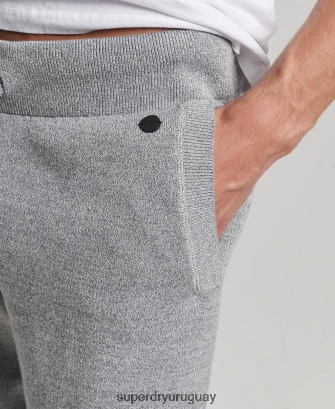 uy Superdry hombres joggers de algodón orgánico studios essential gris DT2N8Z6408 ropa