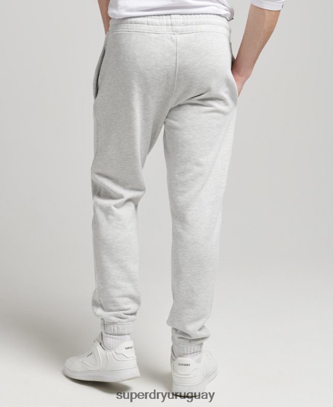 uy Superdry hombres joggers de terreno vintage de los años 90 gris claro DT2N8Z6373 ropa