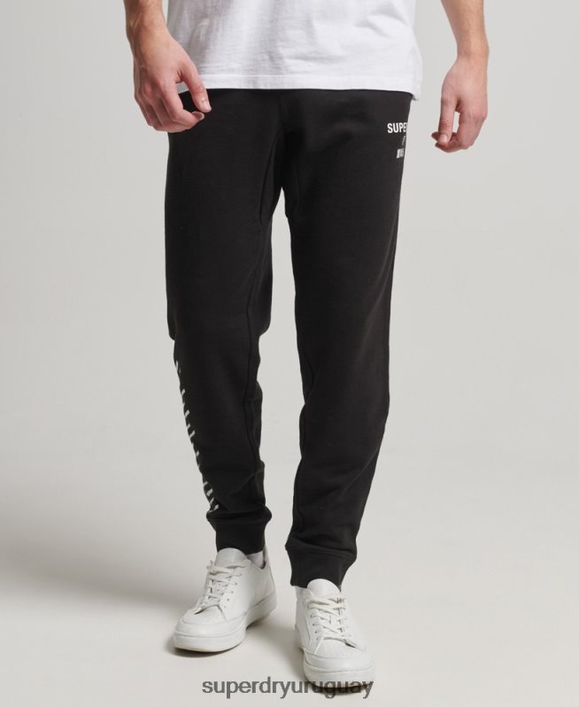 uy Superdry hombres joggers deportivos code core negro DT2N8Z6377 ropa