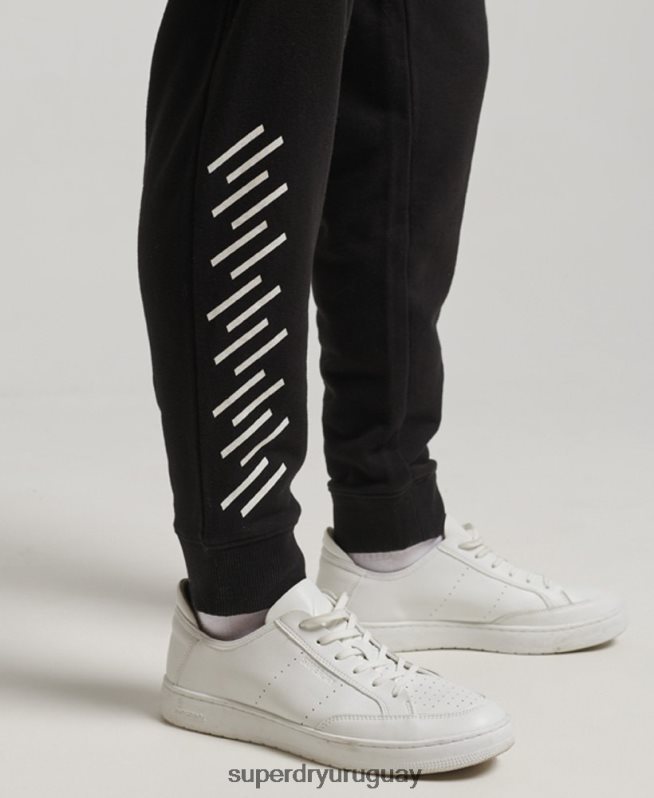 uy Superdry hombres joggers deportivos code core negro DT2N8Z6377 ropa