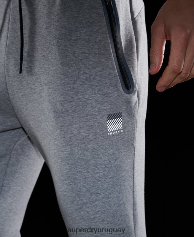 uy Superdry hombres joggers gymtech de entrenamiento gris DT2N8Z5405 ropa