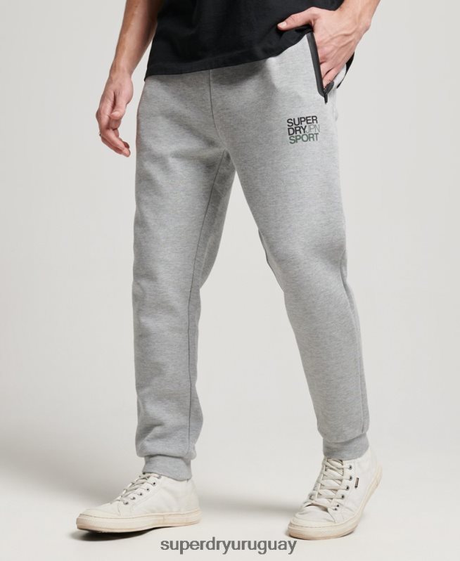 uy Superdry hombres joggers gymtech gris DT2N8Z1410 ropa
