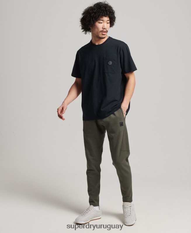 uy Superdry hombres joggers tapered caqui DT2N8Z6389 ropa