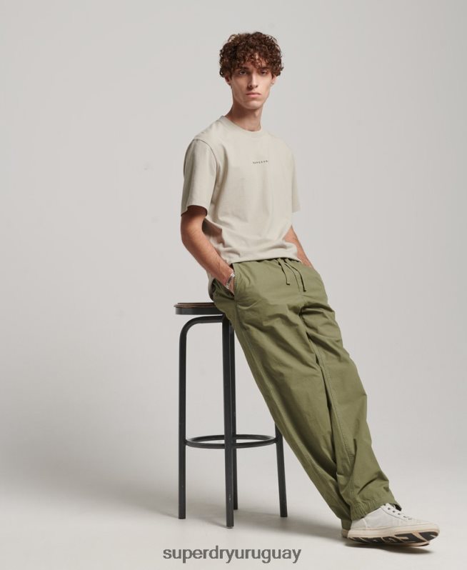 uy Superdry hombres joggers tejidos caqui DT2N8Z8 ropa
