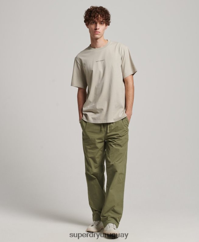 uy Superdry hombres joggers tejidos caqui DT2N8Z8 ropa