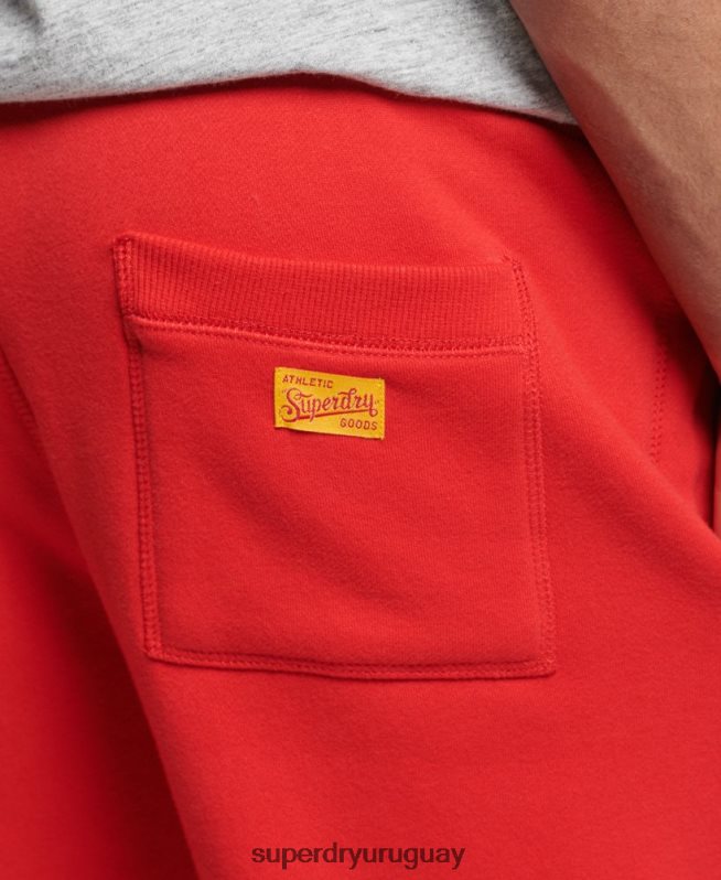 uy Superdry hombres joggers universitarios vintage rojo DT2N8Z6469 ropa