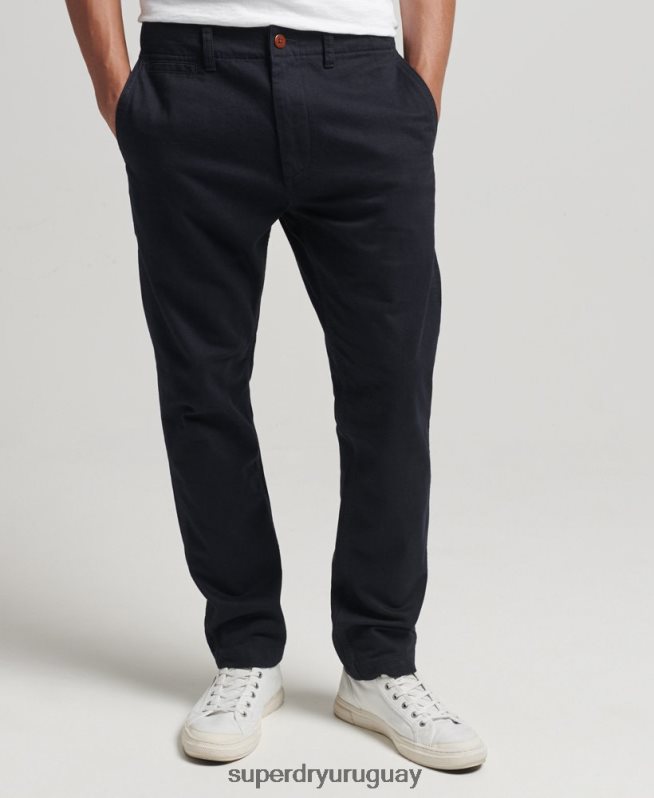uy Superdry hombres pantalones chinos slim de oficial Armada DT2N8Z6467 ropa
