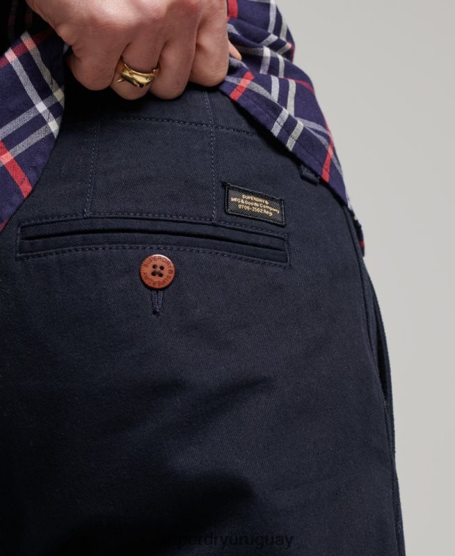 uy Superdry hombres pantalones chinos slim oficiales Armada DT2N8Z6487 ropa