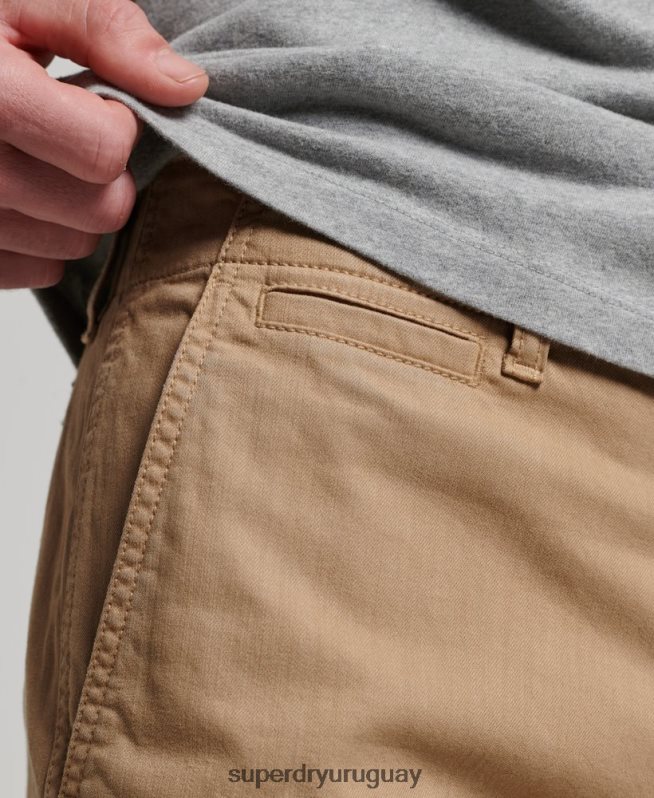 uy Superdry hombres pantalones chinos slim oficiales beige DT2N8Z91 ropa