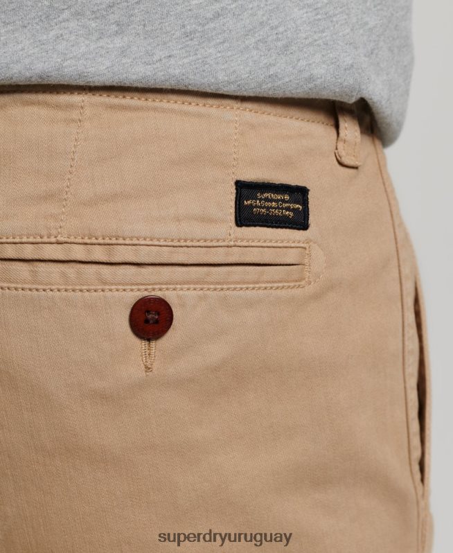 uy Superdry hombres pantalones chinos slim oficiales beige DT2N8Z91 ropa
