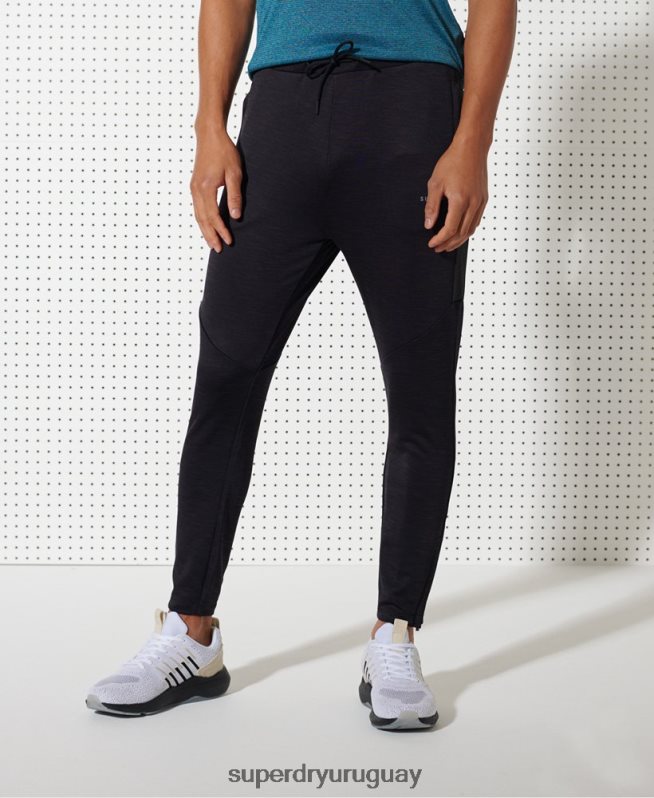 uy Superdry hombres pantalones de chándal de entrenamiento negro DT2N8Z1440 ropa