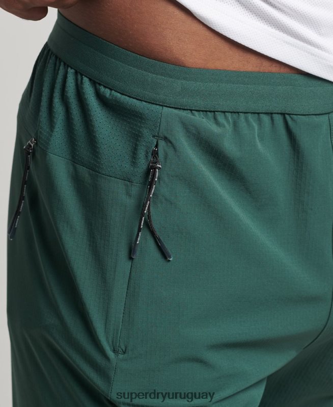 uy Superdry hombres pantalones de chándal tejidos elásticos verde DT2N8Z5382 ropa