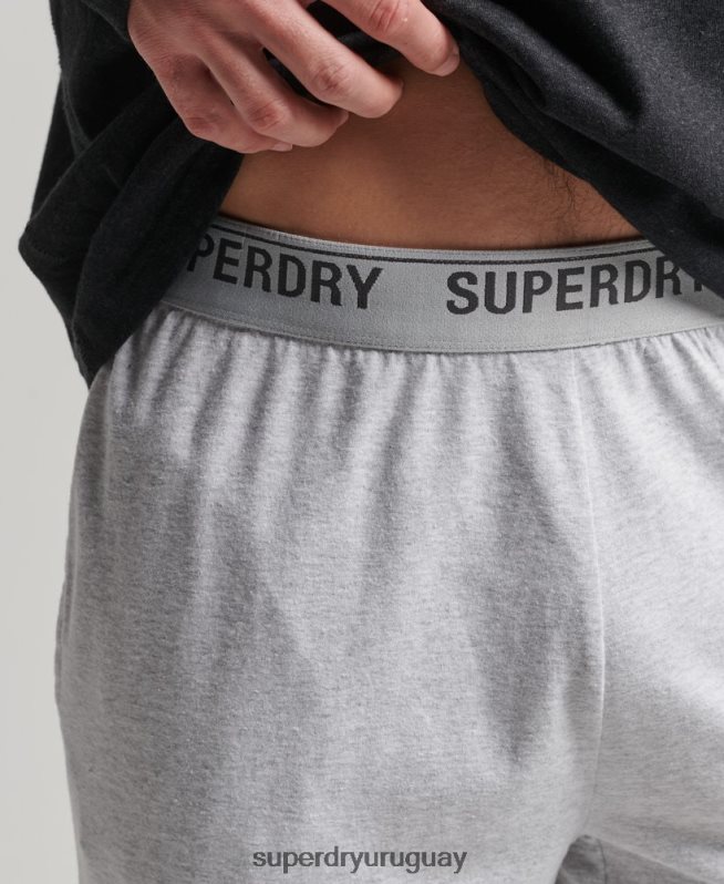 uy Superdry hombres pantalones de dormir reciclados gris DT2N8Z1608 ropa