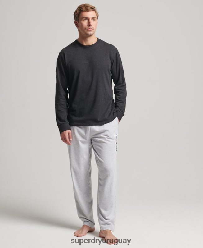 uy Superdry hombres pantalones de dormir reciclados gris DT2N8Z1608 ropa