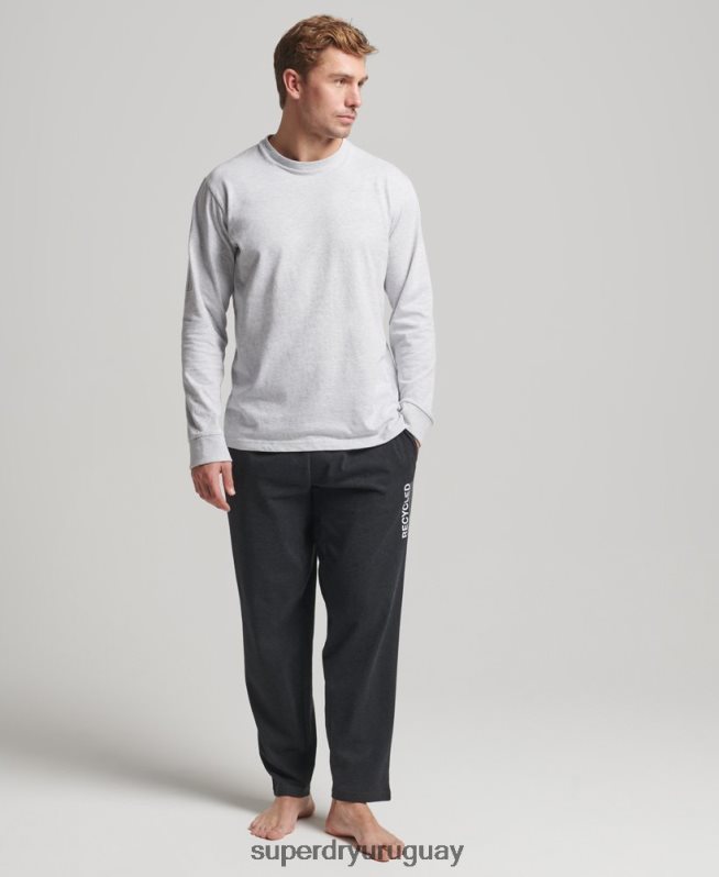 uy Superdry hombres pantalones de dormir reciclados negro DT2N8Z1607 ropa