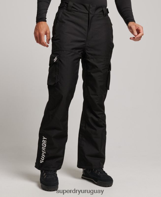 uy Superdry hombres pantalones de rescate de esquí negro DT2N8Z1386 ropa