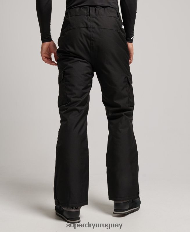 uy Superdry hombres pantalones de rescate de esquí negro DT2N8Z1386 ropa