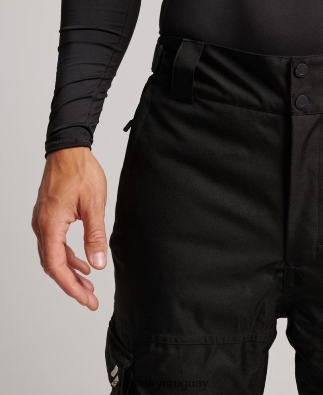 uy Superdry hombres pantalones de rescate de esquí negro DT2N8Z1386 ropa