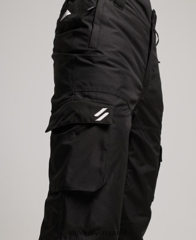 uy Superdry hombres pantalones de rescate de esquí negro DT2N8Z1386 ropa