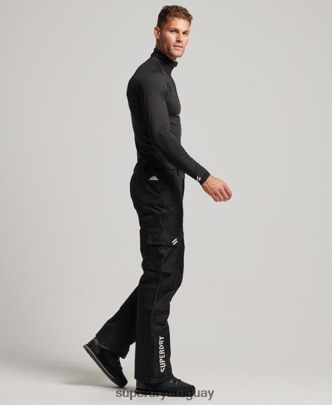uy Superdry hombres pantalones de rescate de esquí negro DT2N8Z1386 ropa