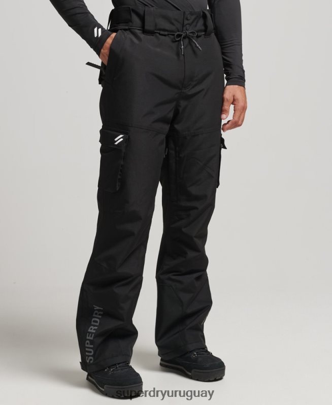 uy Superdry hombres pantalones de rescate de esquí ultimate negro DT2N8Z1372 ropa