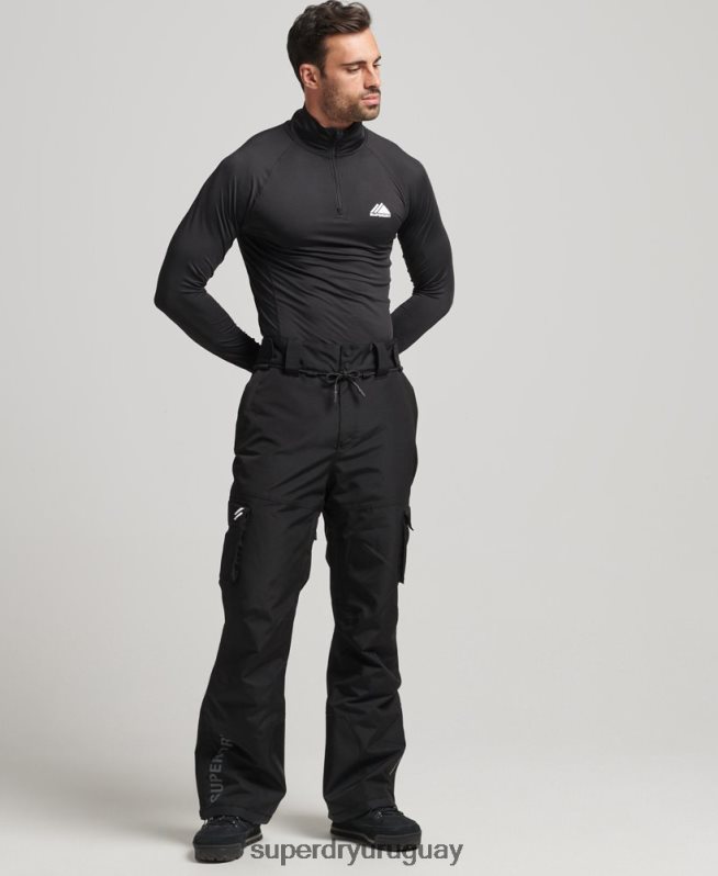 uy Superdry hombres pantalones de rescate de esquí ultimate negro DT2N8Z1372 ropa