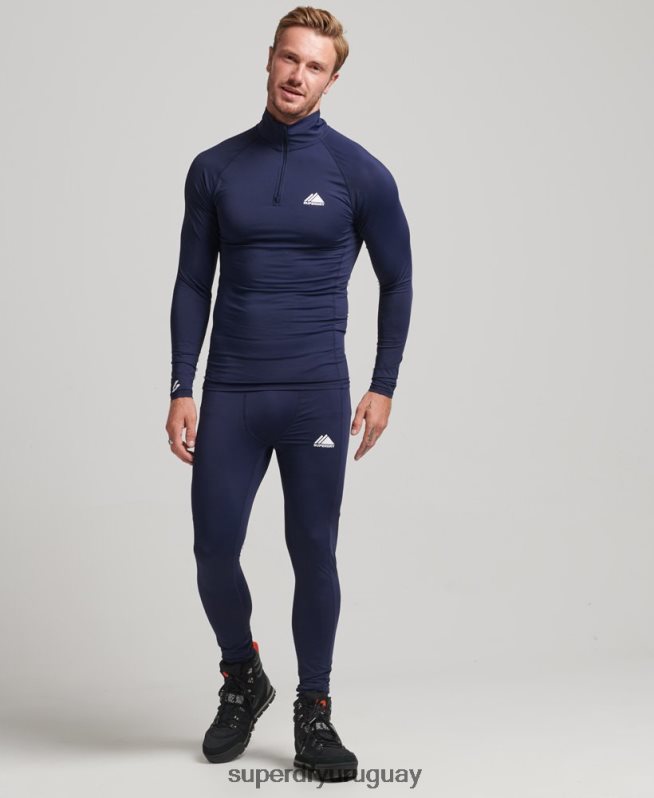 uy Superdry hombres leggins de capa base Armada DT2N8Z1383 ropa