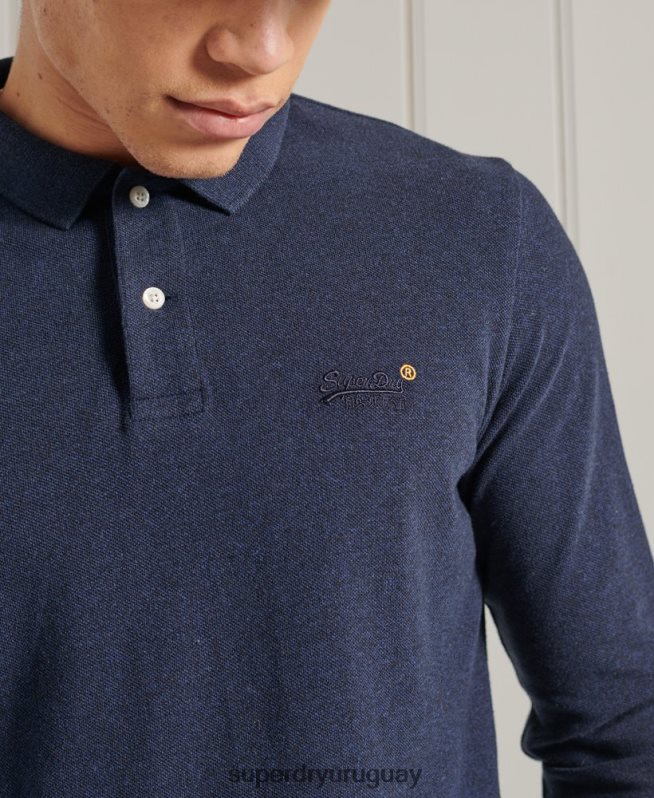 uy Superdry hombres polo clásico de piqué de algodón orgánico Armada DT2N8Z6492 ropa