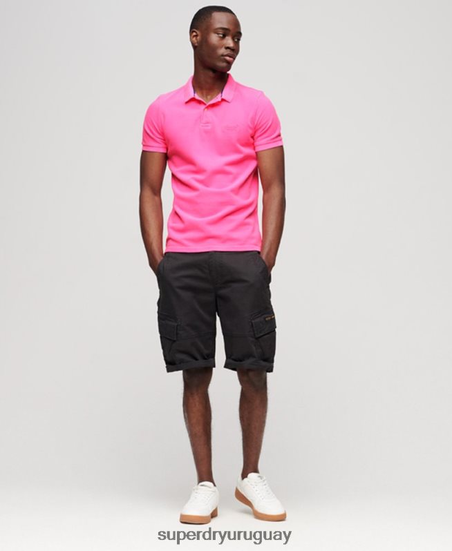 uy Superdry hombres polo destruido rosa DT2N8Z78 ropa