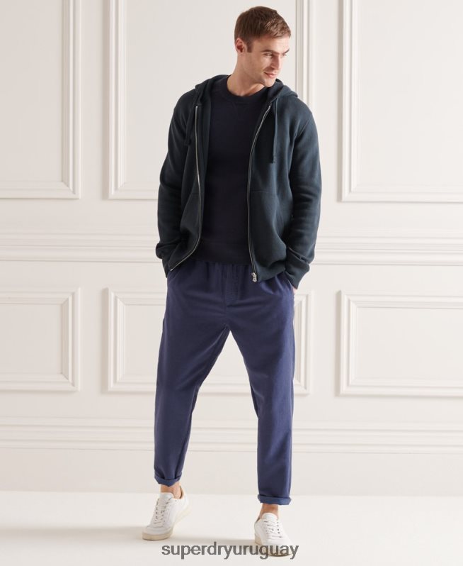 uy Superdry hombres jersey básico de algodón con cuello redondo Armada DT2N8Z1362 ropa
