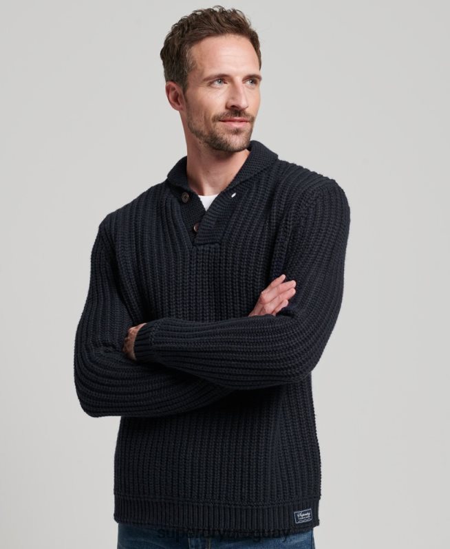uy Superdry hombres jersey con chal Armada DT2N8Z5272 ropa