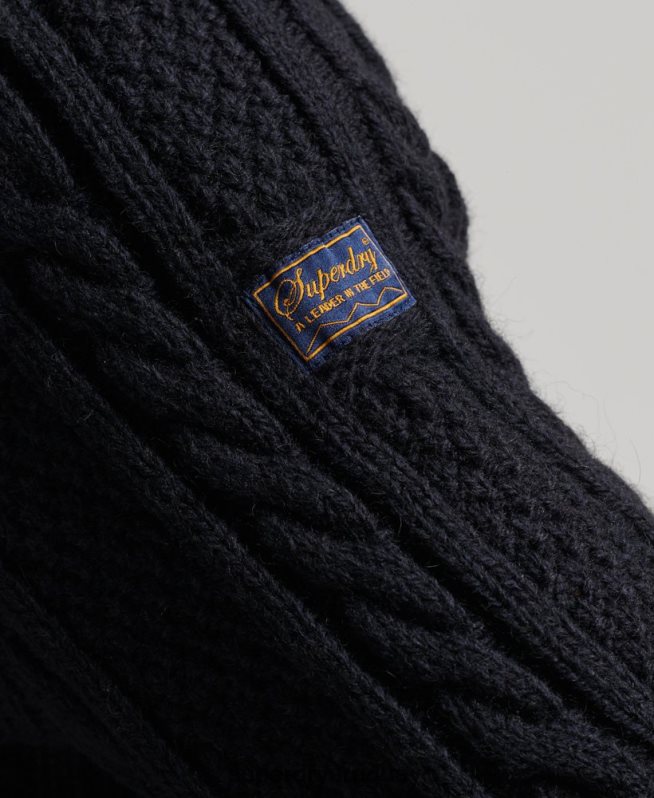 uy Superdry hombres jersey con cuello henley de jacob Armada DT2N8Z5268 ropa