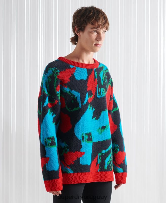 uy Superdry hombres jersey de camuflaje de fútbol sdx de edición limitada multi DT2N8Z5350 ropa