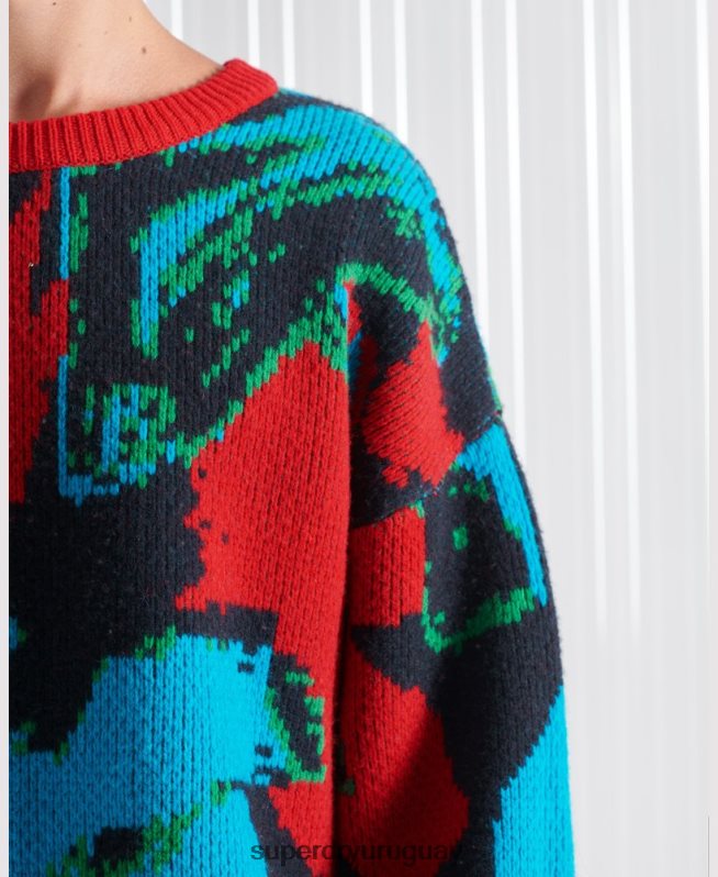 uy Superdry hombres jersey de camuflaje de fútbol sdx de edición limitada multi DT2N8Z5350 ropa