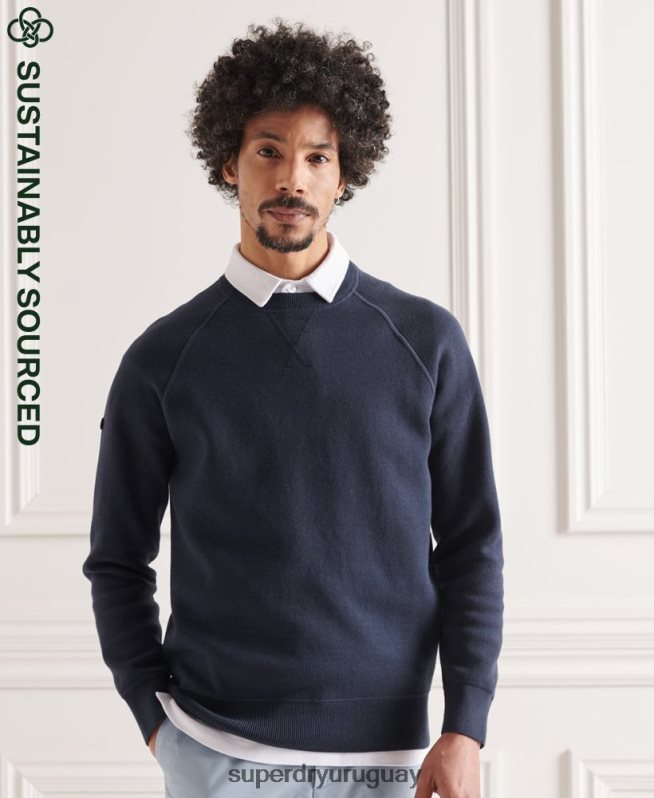 uy Superdry hombres jersey de cuello alto de Studios Essential Armada DT2N8Z5312 ropa