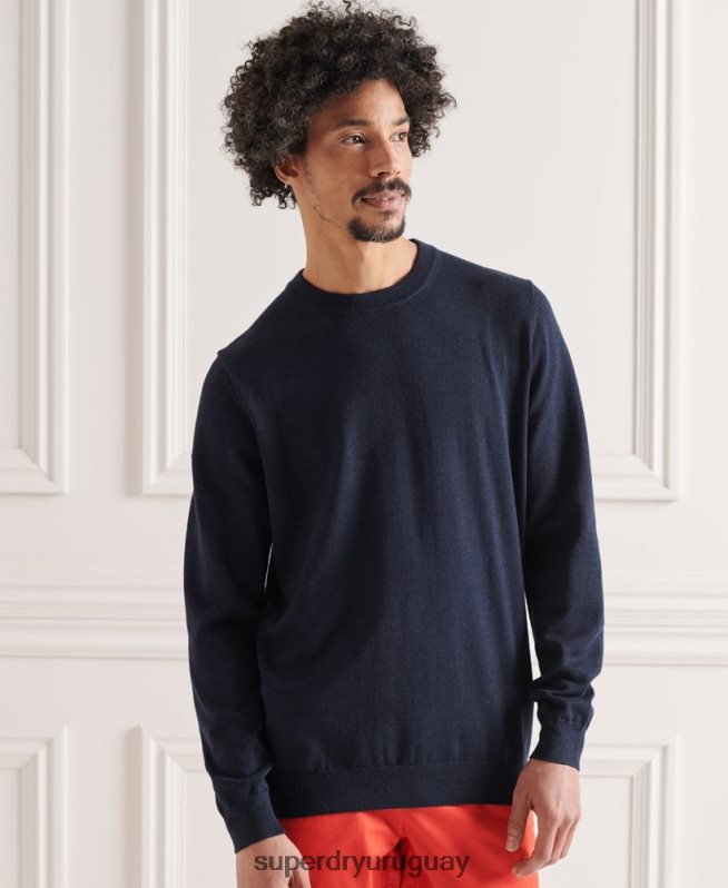 uy Superdry hombres jersey de punto con cuello redondo coolmax Armada DT2N8Z1343 ropa