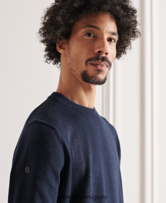 uy Superdry hombres jersey de punto con cuello redondo coolmax Armada DT2N8Z1343 ropa
