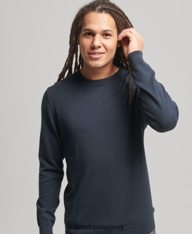 uy Superdry hombres jersey de punto de algodón Armada DT2N8Z5322 ropa