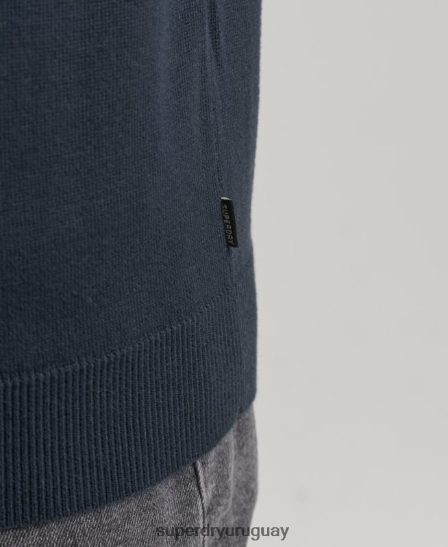 uy Superdry hombres jersey de punto de algodón Armada DT2N8Z5322 ropa