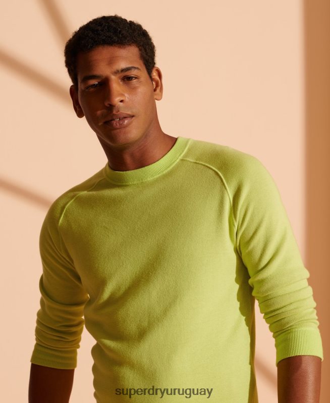uy Superdry hombres jersey de punto reversible de edición limitada verde DT2N8Z5345 ropa