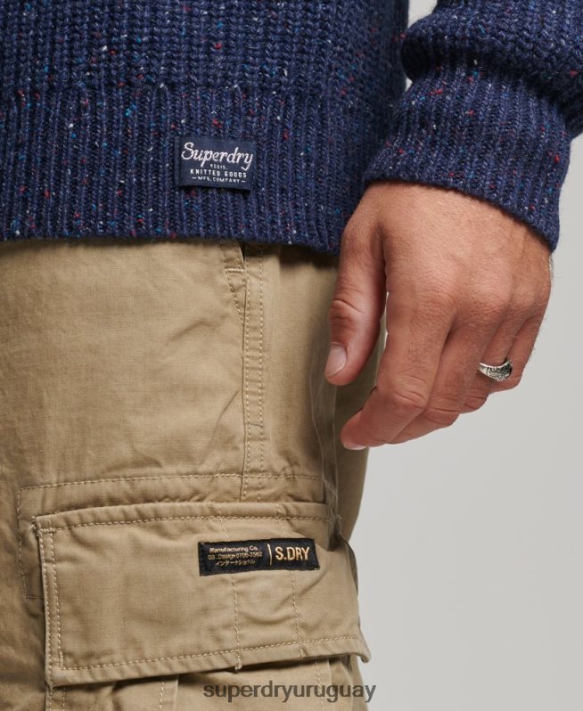 uy Superdry hombres jersey de tweed en mezcla de lana con cuello alzado Armada DT2N8Z1302 ropa
