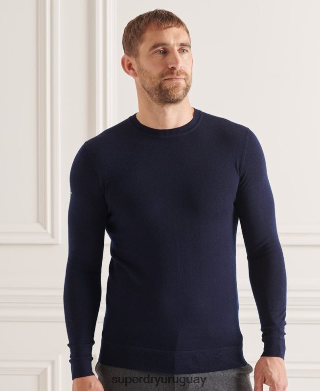 uy Superdry hombres suéter con cuello redondo de lana merina de studios Armada DT2N8Z1308 ropa