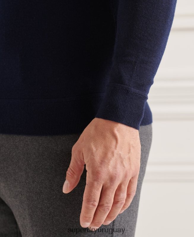 uy Superdry hombres suéter con cuello redondo de lana merina de studios Armada DT2N8Z1308 ropa