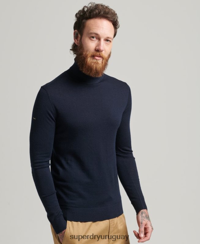 uy Superdry hombres suéter con cuello vuelto de merino studios Armada DT2N8Z1274 ropa
