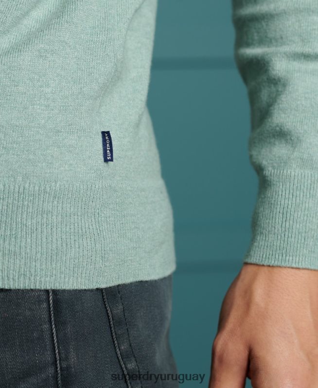 uy Superdry hombres suéter con etiqueta naranja azul DT2N8Z1357 ropa